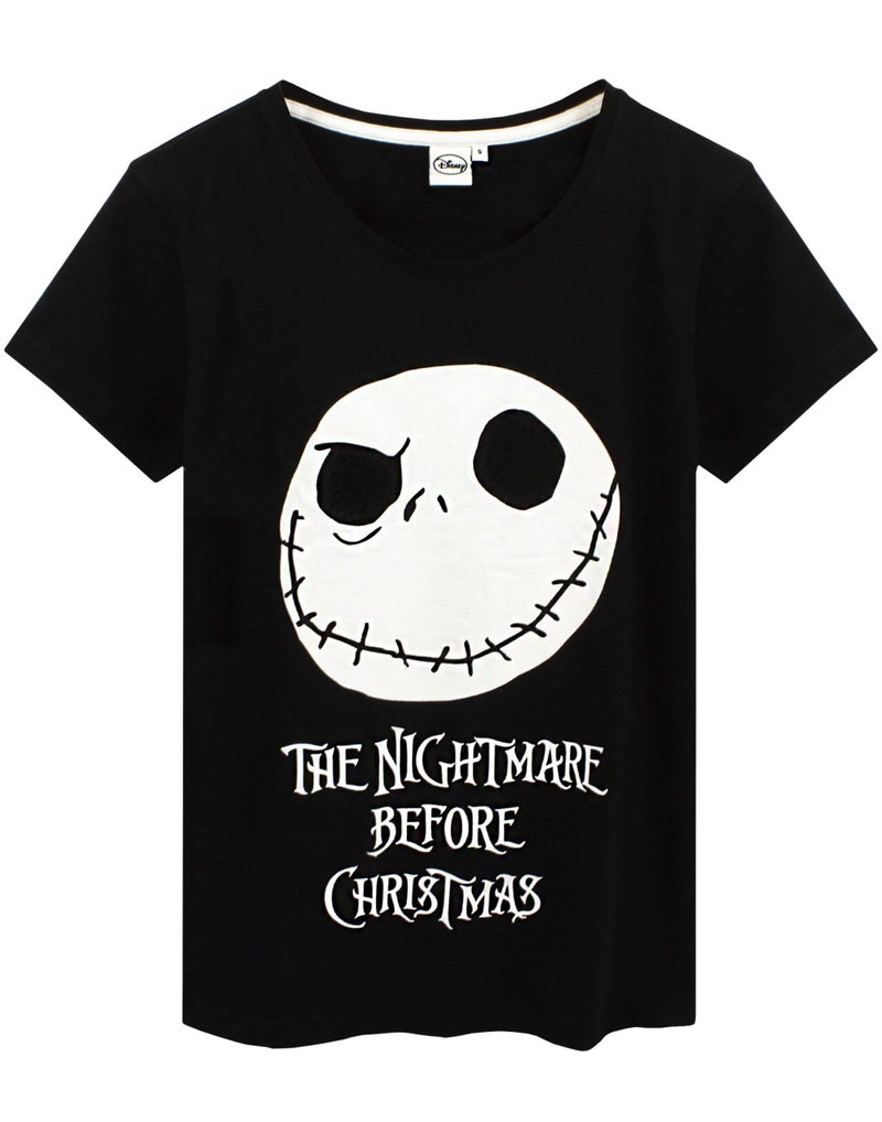 Disney Nightmare Before Christmas Pajamas Womens Skellington PJ Top Trousers Medium Black - Image 5