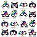Max Fun 36PCS Halloween Rainbow Scratch Mask Art Craft Kit for Kids Birthday Cosplay Classroom Decoration Magic Scratch Paper Halloween Party Favor Supplies Bat Witch Pumpkin Zombie Pirate Skull - Image 3
