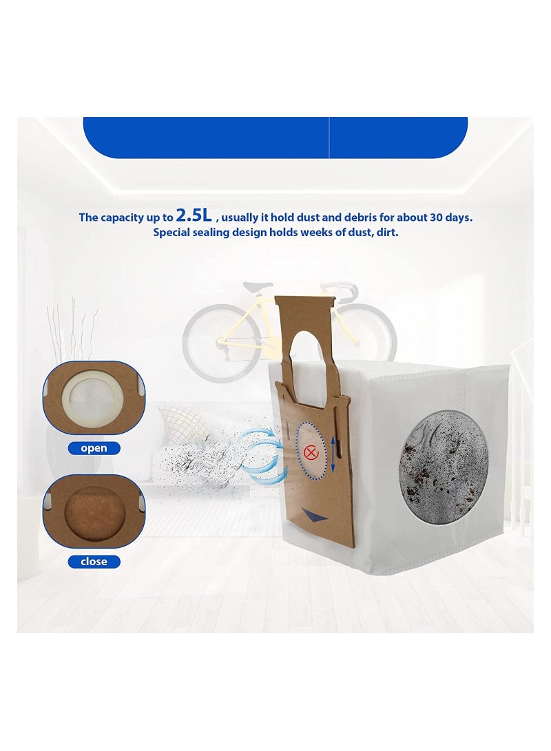 أكياس غبار T8 مكونة من 4 قطع من أجل Ecovacs Deebot OzmoT8 AIVI Robot Vacuum Cleaner  - Image 4