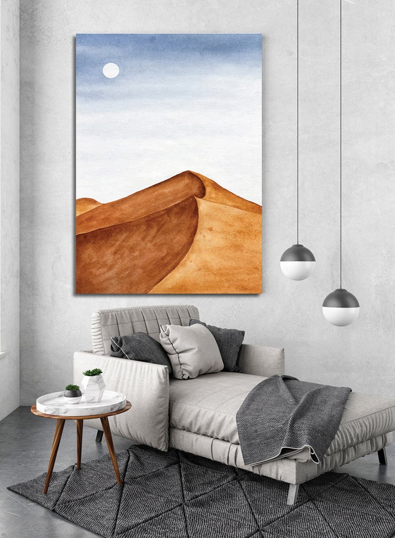 LOWHA Canvas Wall Art Stretched Over Wooden Frame with Desert Abstract Painting - Image 2