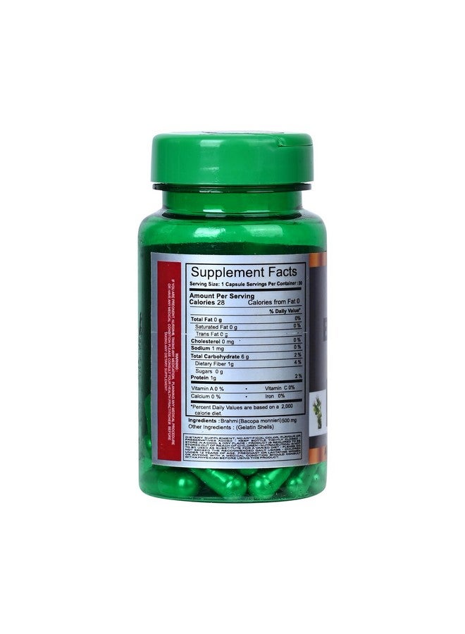 Cipzer Brahmi Mind Wellness Capsules Pure Ayurvedic Herbs beneficial for patients suffering from asthma, Heals Wounds & Improve Alertness 60 Capsules (Pack of 1) - Image 3