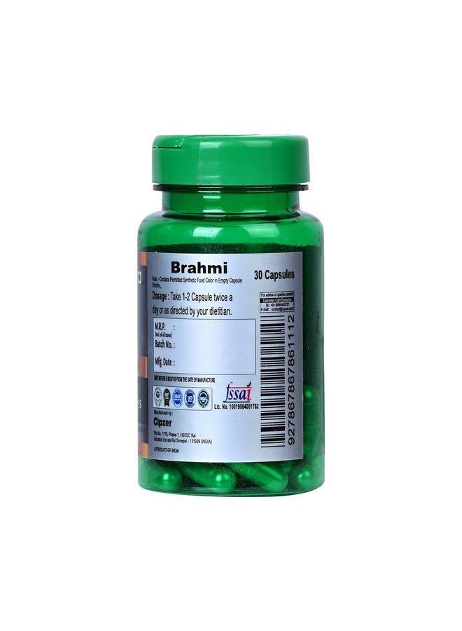 Cipzer Brahmi Mind Wellness Capsules Pure Ayurvedic Herbs beneficial for patients suffering from asthma, Heals Wounds & Improve Alertness 60 Capsules (Pack of 1) - Image 2