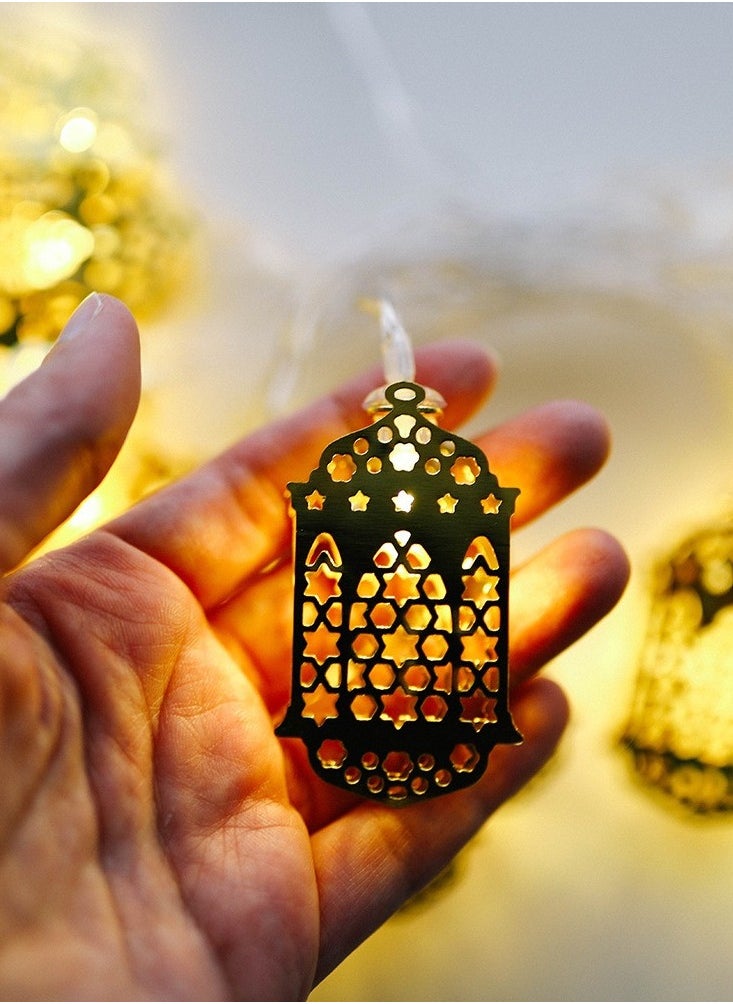 Boxwoods Stylish Lantern Design String Lights 9 feet 20 LEDs, Battery Operated For Ramadan Kareem And Eid Decoration  - Image 3