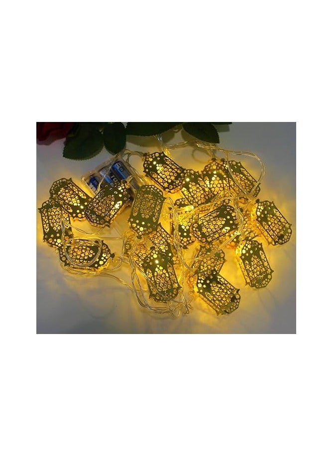 Boxwoods Stylish Lantern Design String Lights 9 feet 20 LEDs, Battery Operated For Ramadan Kareem And Eid Decoration  - Image 5