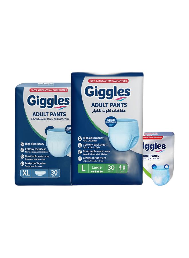 giggles pack of 3 adult diaper meduim - large - Xlarge - Image 1