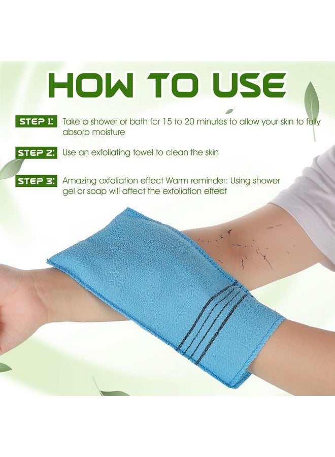 Prudiut 12 Pcs Exfoliating Washcloth, Korean Exfoliating Mitt Colorful Korean Exfoliating Cloth Large Size Exfoliating Body Scrubber for Removing Dry - Image 3