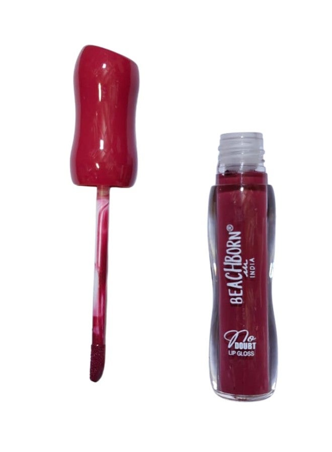 BEACHBORNINDIA No Doubt Lip Gloss, High-Shine Finish, Non-Sticky Formula, Rich Color Payoff, Moisturising, Lightweight, 5ml (05.Berry Wine) - Image 1