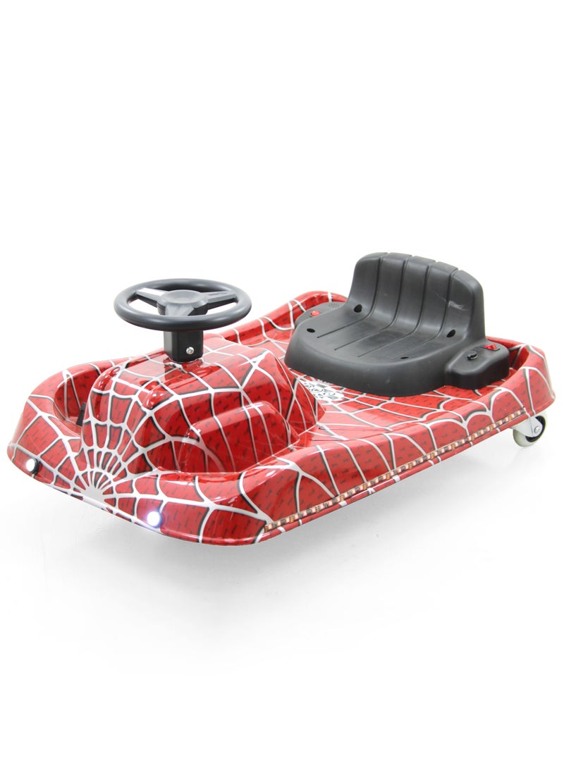 Leaders - Crazy Drift Flat Cart Spider Electric Scooter 350W Brushless Motor 36V 4.4AH Battery Max Speed 10 km/h Crazy Drifting Electric Scooter Suitable for Kids 12 and Under Red - Image 1