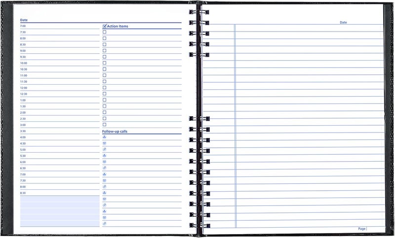 Blueline Undated Daily Planner with 200 Pages, Black, 28 x 21.6 cm - Image 3