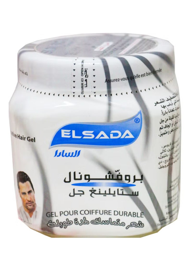 El Sada Professional Styling Gel Long Lasting Hold Hair Styling Grey 1000 Ml