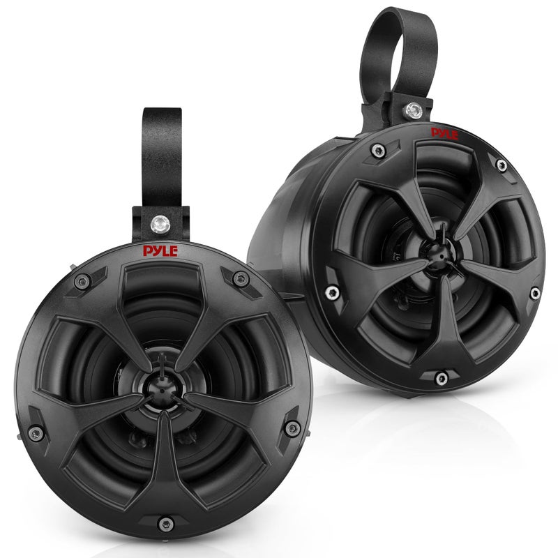 Pyle 2Way Dual Waterproof OffRoad Speakers 4 Inch 800 Watt Marine Grade Wakeboard Tower Speakers System Full Range Outdoor Audio Stereo Speaker for ATV UTV Quad Jeep Boat PLUTV41BK Black - Image 2