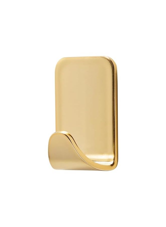Command Command Stainless Steel Metal Small Hook Gold color, 4 hooks + 5 strips/pack | holds 225 gr. each hook | Organize | Decoration | No Tools | Holds Strongly | Damage-Free Hanging  - Image 2