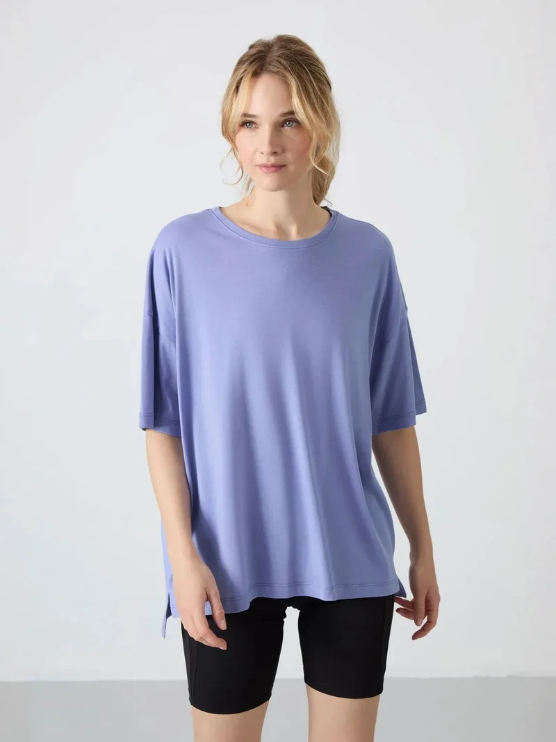 TOMMYLIFE TOMMY Oversized Cotton-Modal Crew Neck T-Shirt