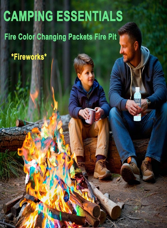 PROCRAAN Magical Flames Fire Color Changing Packets for Fire Pit (7.05oz) - Flame Color Changer Packets for Campfires, Indoor/Outdoor Fireplace & Bonfires, Camping Essentials with Rainbow Magic Flames 1 Bottle - Image 2