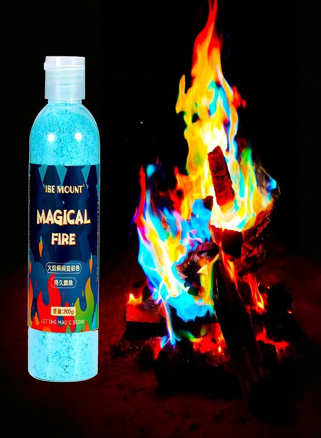 PROCRAAN Magical Flames Fire Color Changing Packets for Fire Pit (7.05oz) - Flame Color Changer Packets for Campfires, Indoor/Outdoor Fireplace & Bonfires, Camping Essentials with Rainbow Magic Flames 1 Bottle - Image 1