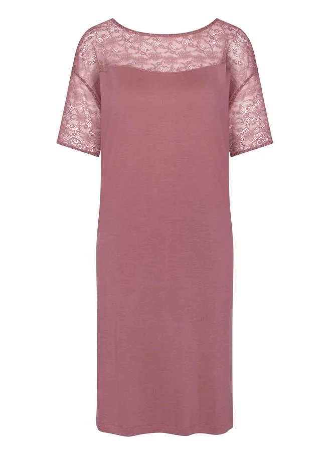ترايامف Triumph International Women's Viscose Blend Knee Length Casual Night Shirt (Z211173 ZN_Pink_XL)