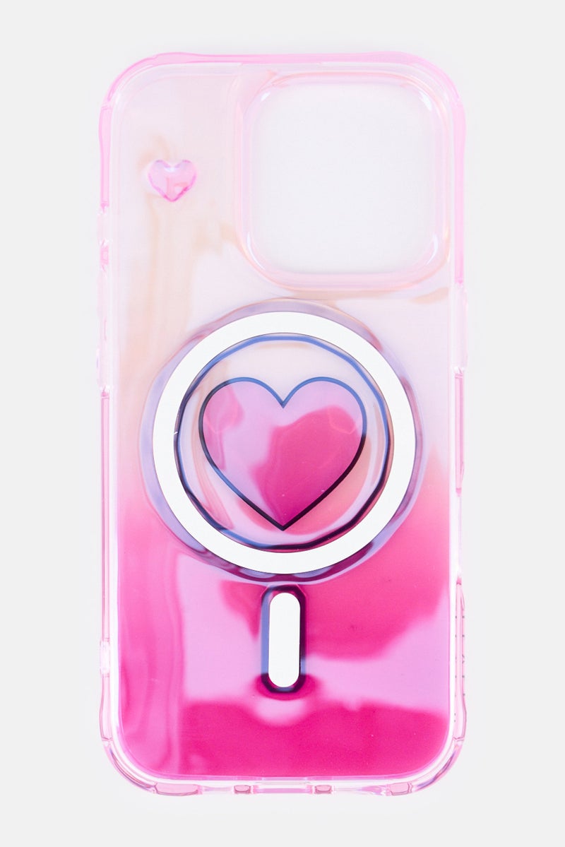 LEVELO iPhone 16 Pro Hearts Magsafe Protective Case, Pink - Image 3