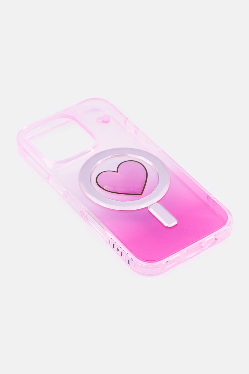 LEVELO iPhone 16 Pro Hearts Magsafe Protective Case, Pink - Image 4