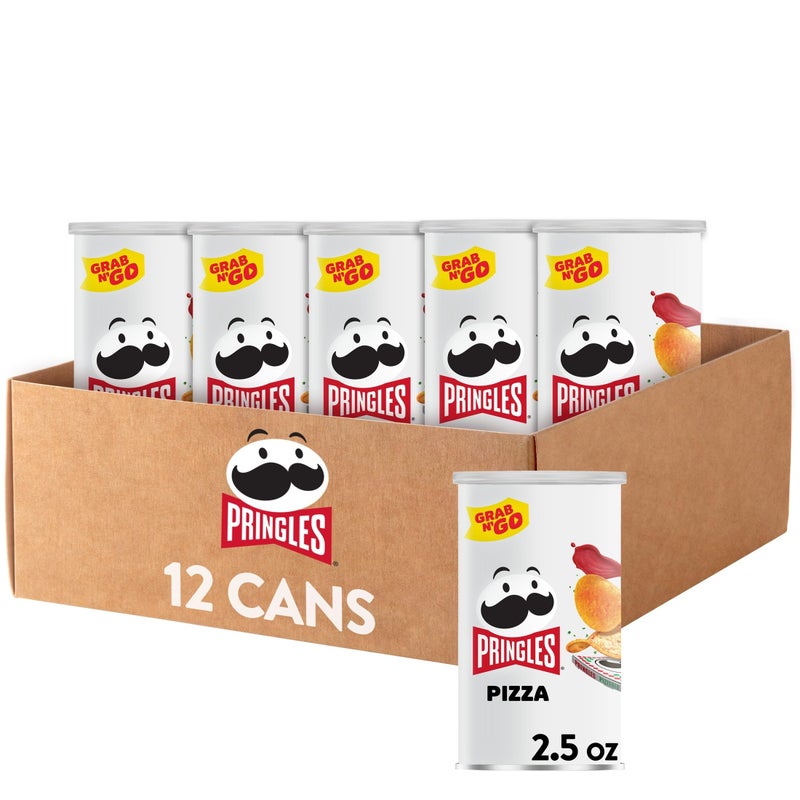 Pringles Potato Crisps Chips Lunch Snacks OnTheGo Snacks Grab n Go Pizza 12 Cans - Image 3