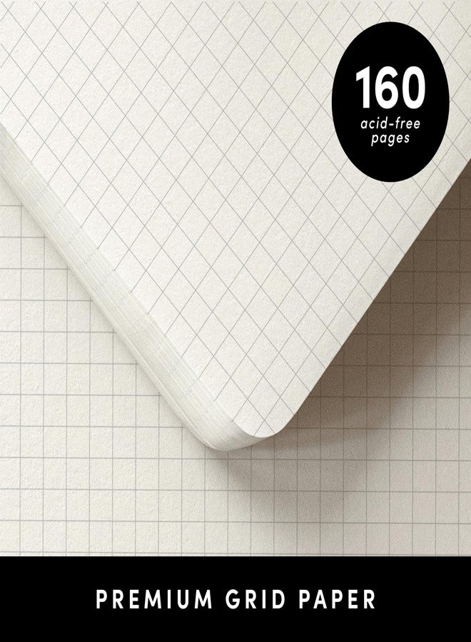 ببرج دفتر ملاحظات PAPERAGE ذو ورق رسم بياني، (فيروزي)، 160 صفحة، متوسط 5.6 بوصة × 8 بوصة - ورق سميك 100 جرام/متر مربع - دفتر ملاحظات بغلاف مقوى بشبكة مربعات للعمل أو المدرسة - Image 4