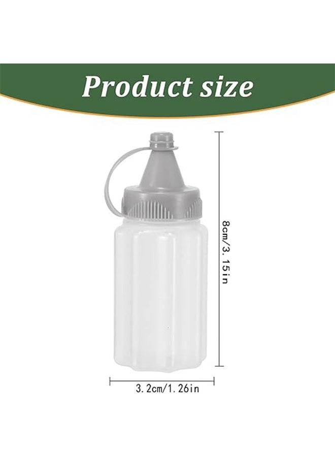 8 Pcs Mini Condiment Squeeze Bottles, Mini Sauce Bottle, for Bento Box, Lunch, BBQ, Camping, Travel, Twist on Cap Lids - Image 2
