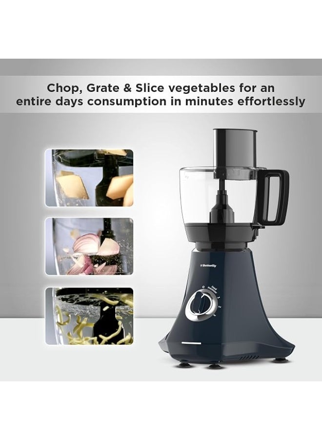 Butterfly Nexo 750W Mixer Grinder Food Processor with 6 Jars | Kneading, Chopping, Slicing, Grinding, Mincing, Grating, Juicing & Spice grinding | Evion-GT Motor with FPSS Technology | Ink Blue - Image 2
