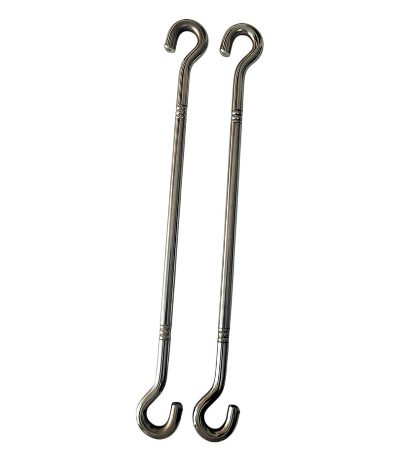 nooks Antique Brass 9mm Finish Swing Accessories Rod Hookh for All Kind of Hammock Swings jhula for Home and Garden Set of 2 - Image 1