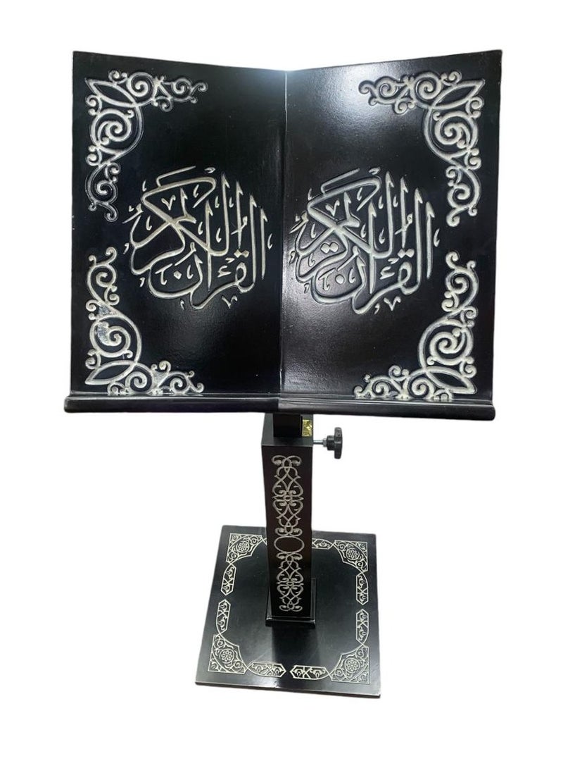 حامل مصحف خشبى كبير الحجم تصميم عصري لون اسود  - Image 1