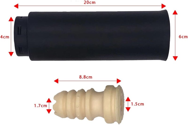 QASULER Car Rear Shock Absorber Buffer Rubber Boot Set - Image 2