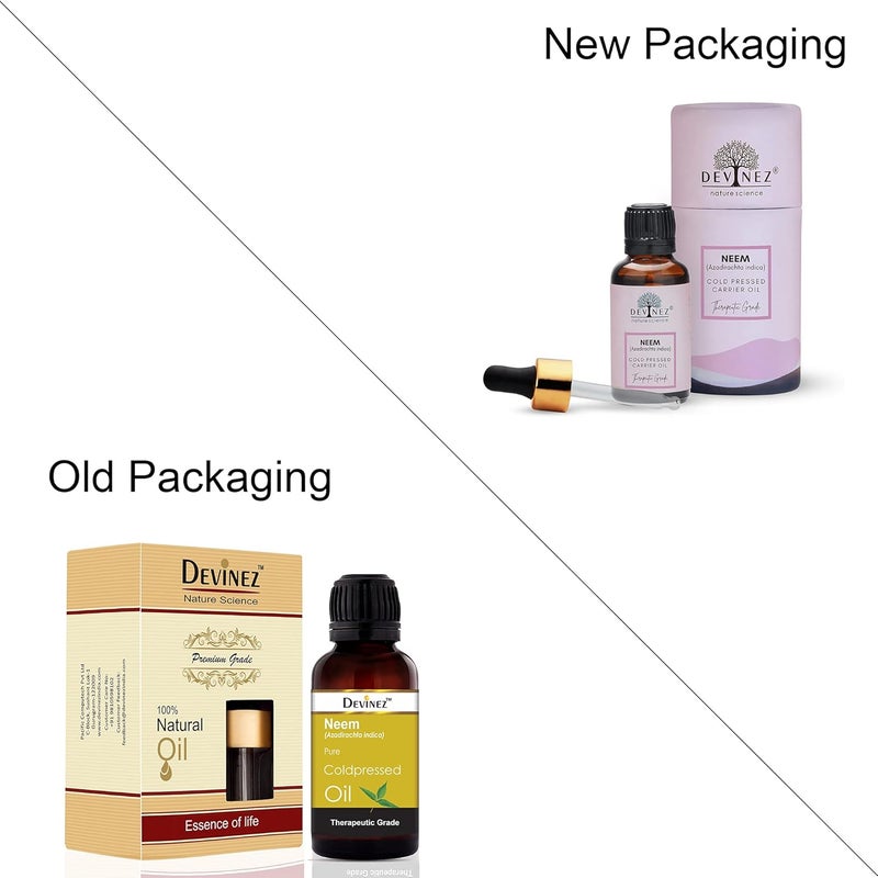 Devinez Neem ColdPressed Oil 50ml 100 Pure Natural Undiluted Smoothes Wrinkles Relieves Dry Skin Scars Acne care Skin Conditioner toner Dandruff care Hair Growth - Image 2