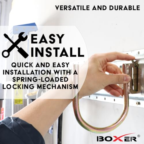 BoxerTool (10 Pack) Heavy Duty XL J Hook E Track - Yellow Chrome Steel, Scratch Resistant - Large J Hook Fitting Tie Down for Trucks, Trailers, Vans. E Track Accessory - Image 4