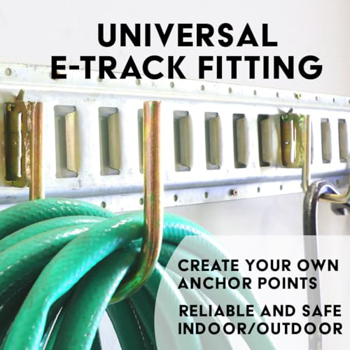 BoxerTool (10 Pack) Heavy Duty XL J Hook E Track - Yellow Chrome Steel, Scratch Resistant - Large J Hook Fitting Tie Down for Trucks, Trailers, Vans. E Track Accessory - Image 2