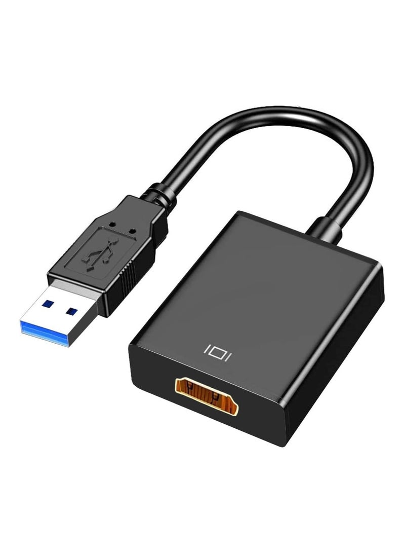 TIGER USB to HDMI Adapter – USB 3.0/2.0 to HDMI Video Graphics Converter with Audio Support – Full HD 1080P Display Adapter Cable for PC, Laptop, HDTV, Monitor, Projector – Compatible with Windows XP/7/8/8.1/10 (Mac OS Not Supported) - Image 1