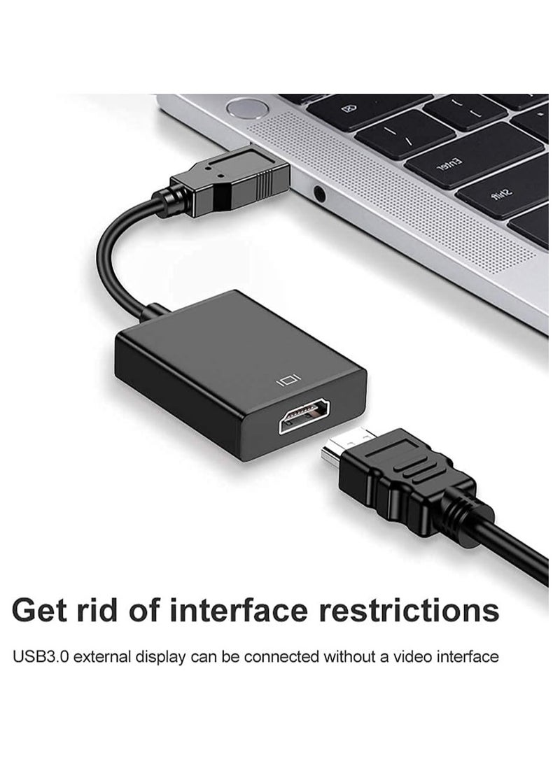 TIGER USB to HDMI Adapter – USB 3.0/2.0 to HDMI Video Graphics Converter with Audio Support – Full HD 1080P Display Adapter Cable for PC, Laptop, HDTV, Monitor, Projector – Compatible with Windows XP/7/8/8.1/10 (Mac OS Not Supported) - Image 5