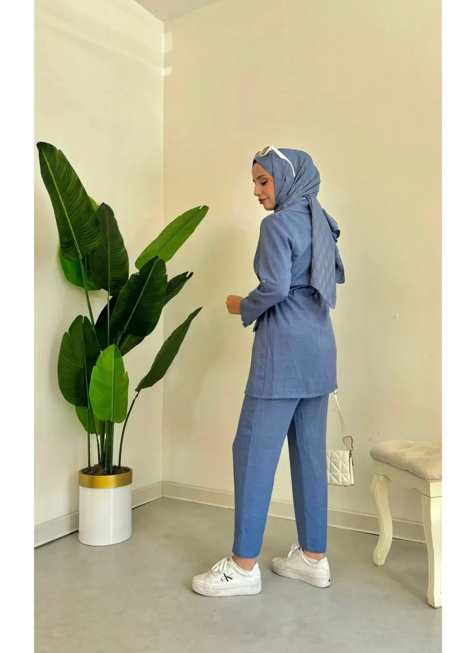 Swana Sofia Linen Fabric 2-Piece Summer Set