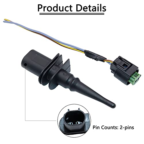 KEJSTED Outside Ambient Air Temperature Sensor & Connector Pigtail Plug 65816905133 65816905050 Compatible with BMW 128i 323i 325i 328i 330Ci 528i 530i 550i M3 M5 M6 X3 X5 X6 Z4 Z8 Mini Cooper - Image 2