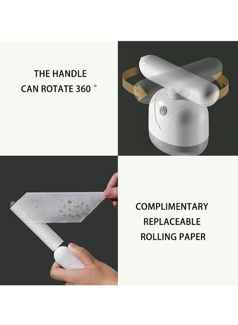 KASTWAVE مزيل شعر القماش القابل للشحن وإزالة الوبر، مصمم بورتابل للدوران بزاويا متعددة لإزالة كرات الشعر بسرعة من الملابس، البطانيات، الأثاث للاستخدام في السفر والمنزل - Image 3