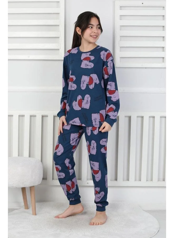 Zuzunga Tangled Hearts Pattern Girl's Pajama Set 8-13.