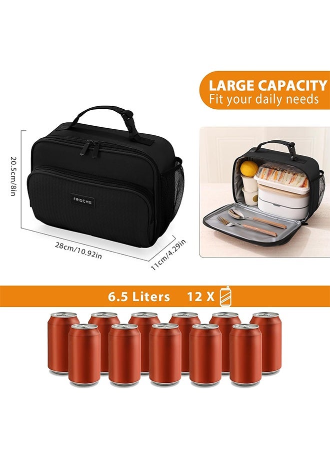 RollsTimi  Thermal Food Carrier Bag 6.3L,Waterproof Lunch Bag for Men and Women,Portable Work Food Bag,Reusable Lunch Bag for School, Office, Travel, Picnic - Image 3