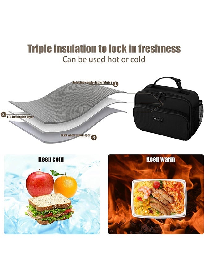 RollsTimi  Thermal Food Carrier Bag 6.3L,Waterproof Lunch Bag for Men and Women,Portable Work Food Bag,Reusable Lunch Bag for School, Office, Travel, Picnic - Image 5