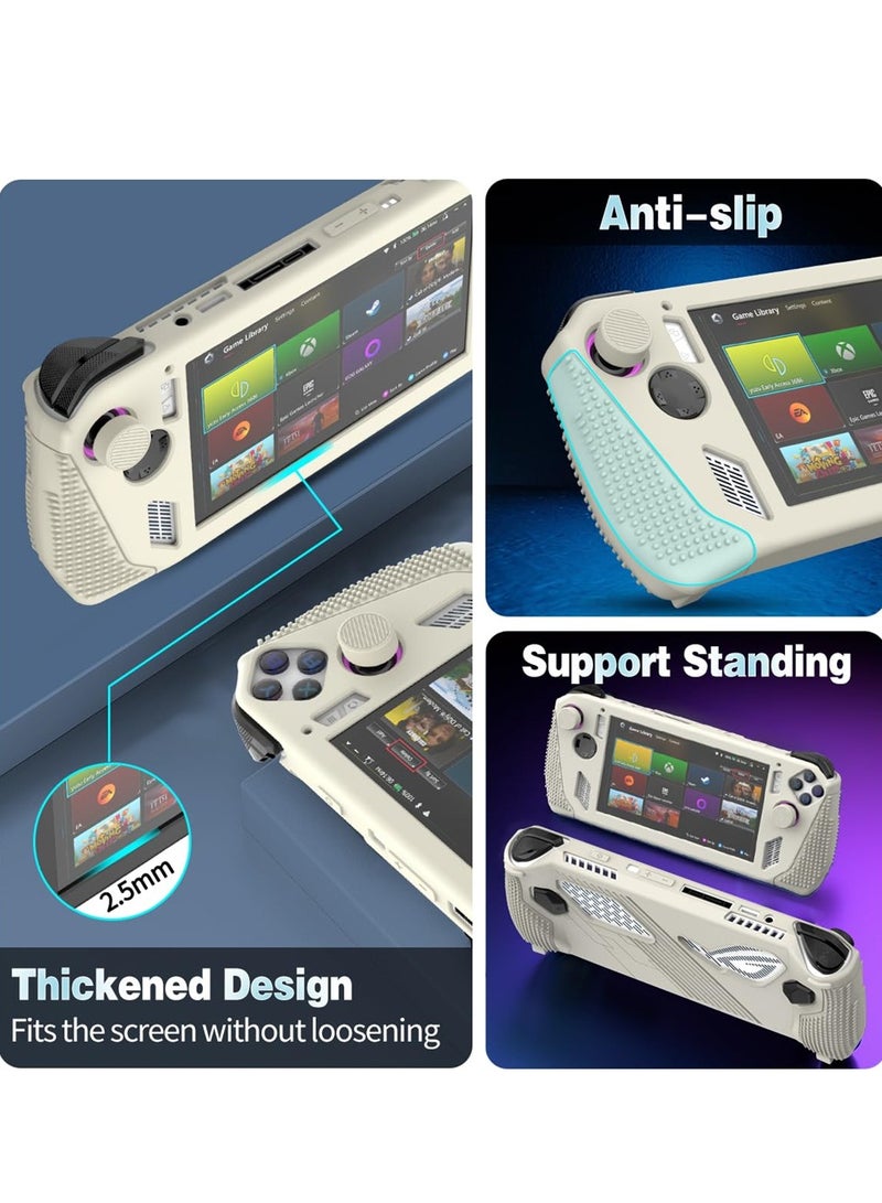 Excefore for Rog Ally Stand Protective Case, Silicone Accessories Protector, Full Protection Kickstand, Anti-Scratch Drop-Proof Non-Slip Full Protective Rog Ally Case with 2 Pair Thumb Grips - Image 5