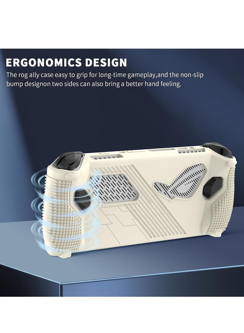 Excefore for Rog Ally Stand Protective Case, Silicone Accessories Protector, Full Protection Kickstand, Anti-Scratch Drop-Proof Non-Slip Full Protective Rog Ally Case with 2 Pair Thumb Grips - Image 3