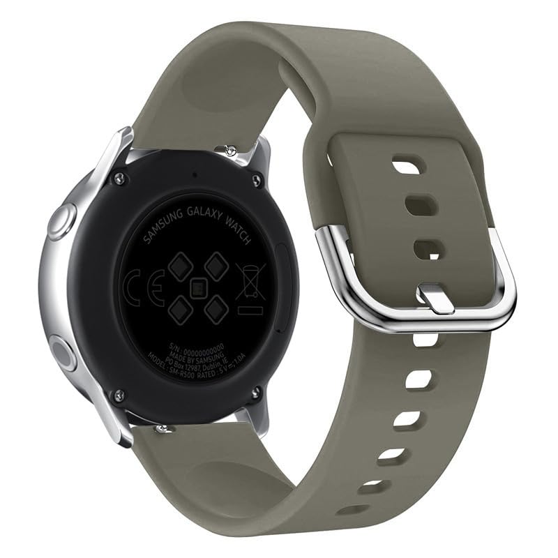 Printme 22 MM Smartwatch Belt, Band, Straps, Classic Buckle, Soft Comfortable, Compatible for Samsung Watch, Noise Colorfit, Boat, FIreboltt, Amazefit GT, [Universal Compatibility] (Dark Grey) - Image 1