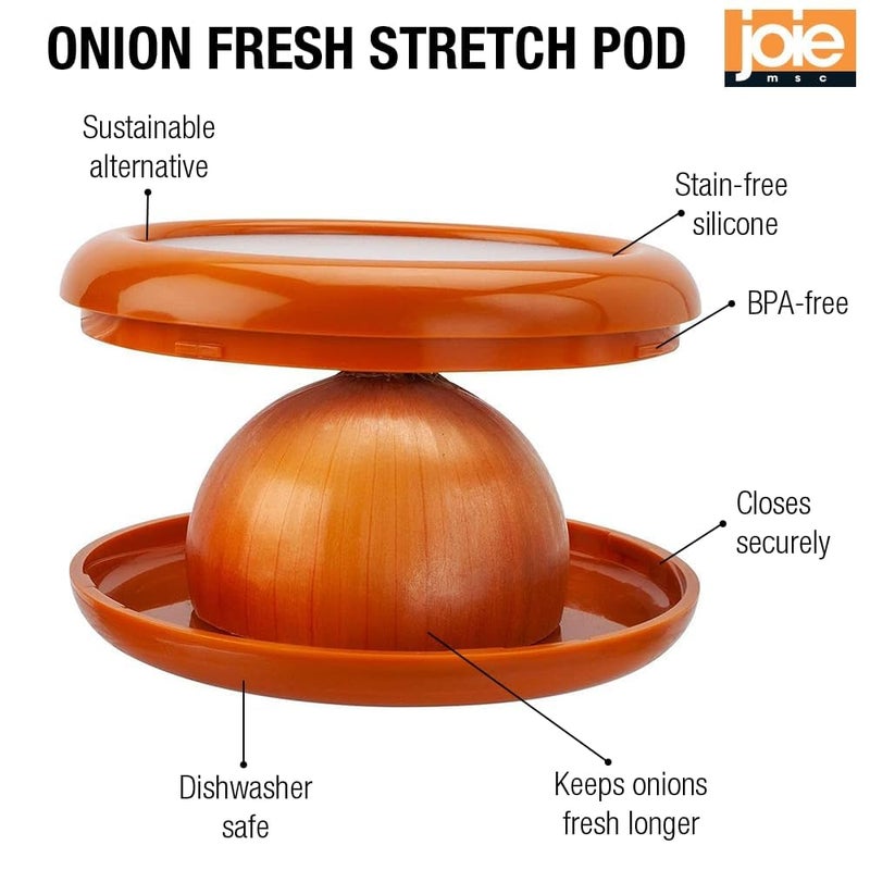 Joie Fresh Stretch Pod Onion Storage Container, Silicone Food Saver, Keeps Leftover Produce Flavorful and Firm in Fridge, Reusable Kitchen Gadget, Dishwasher Safe, BPA-Free - Image 4