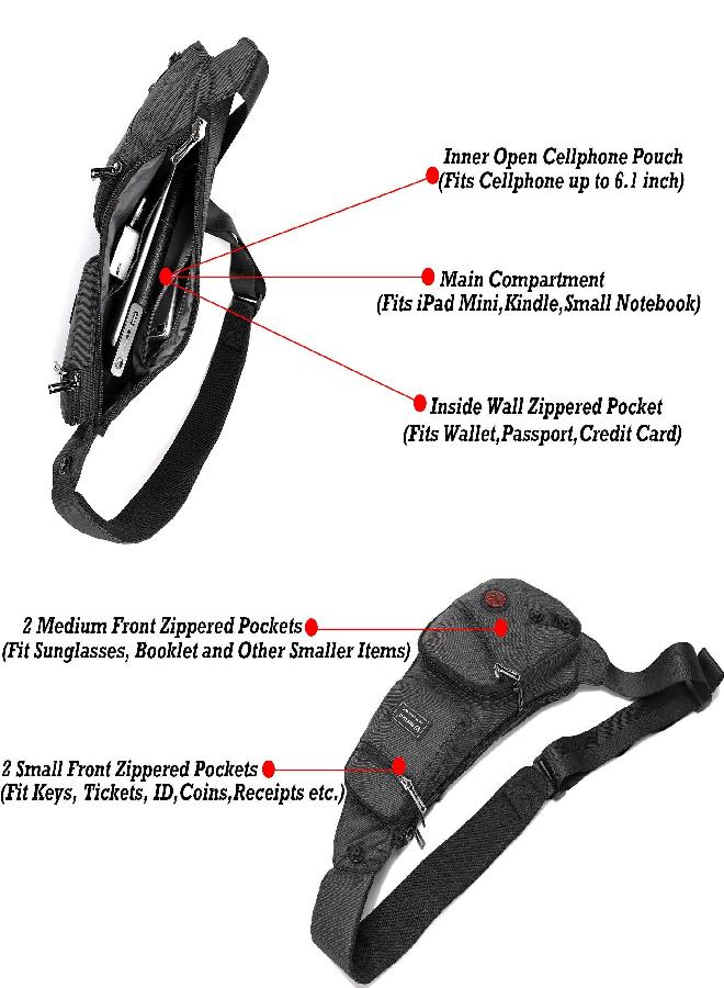 NicGid NICGID Sling Bag Chest Shoulder Backpack Crossbody Bags for Men Women - Image 5