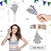 Junkin 48 Pcs Hand Clappers Bulk 7 5 x 3 5 Inches Noise Makers Party Favors Clapping Noise Maker Clacker for Birthdays Game Prizes Rewards Football Sporting Events Cheers Supplies SilverWhite - Image 4