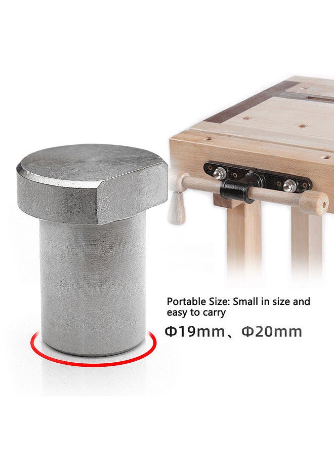 Generic - Φ20mm Stainless Steel Desktop Benchs Dogs Woodworking Block Woodworking Desktop Workbench Limit Block Home Woodworking DIY Stop Block Utility Accessory - Image 1