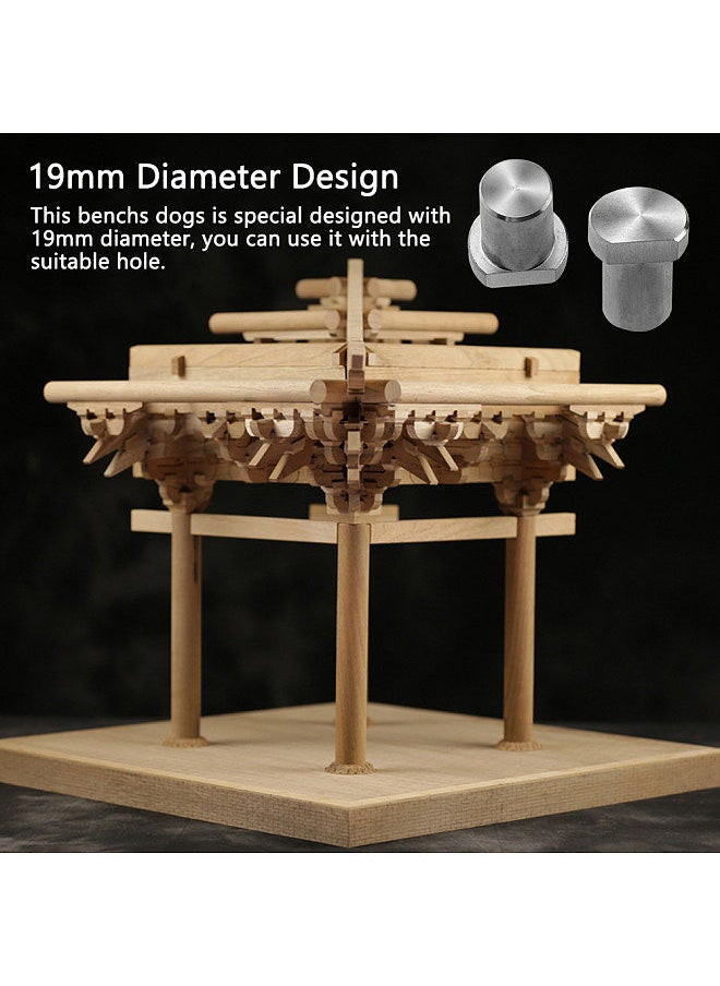 Generic - Φ20mm Stainless Steel Desktop Benchs Dogs Woodworking Block Woodworking Desktop Workbench Limit Block Home Woodworking DIY Stop Block Utility Accessory - Image 1