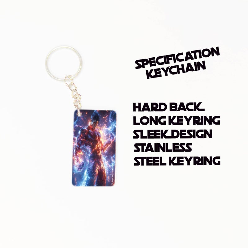 OUTFITQUE OUTFITQUE Premium (Pack of 2) Anime- 493 Printed Long Keychain For Bike, Scooty, Car, MDF Keyholder - Image 2