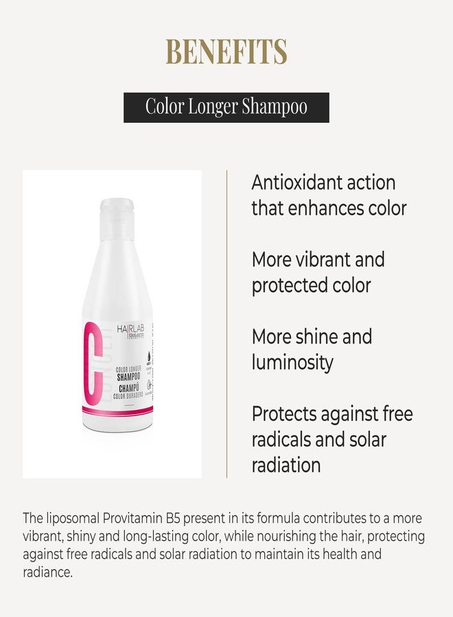 Salerm - Shampoo for Colored, Bleached, or Gray Hair - Color Longer Hair Lab Shampoo - 300 ml - With Provitamin B5 and Vitamins A and E - Seals and Maintains Color - Sulfate-Free and Paraben-Free - Image 3